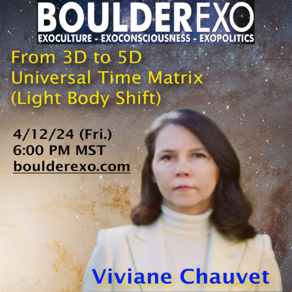 A woman is standing in front of the words boulderexo